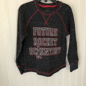 Boys thermal dark gray graphic shirt